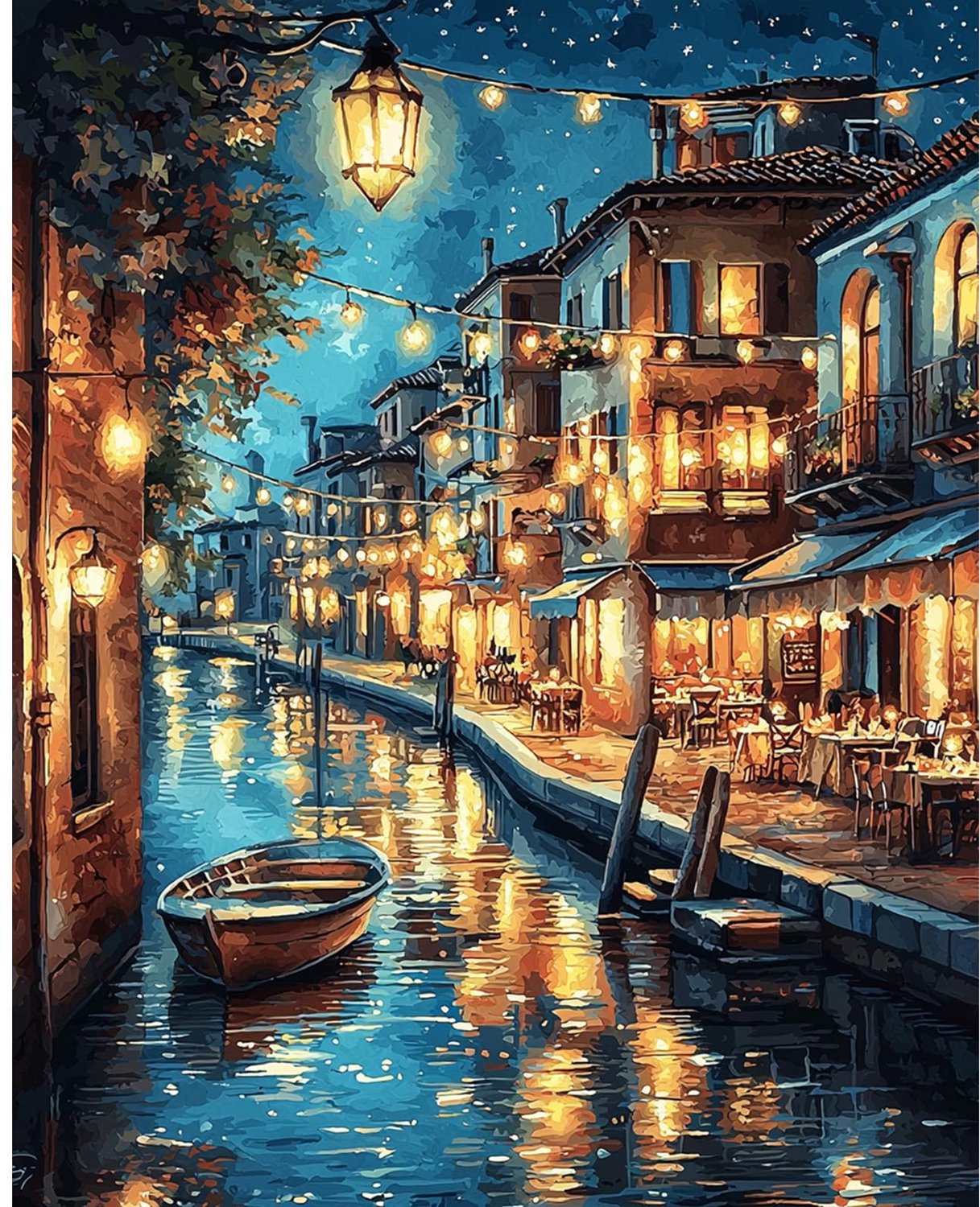 Schilderen op Nummer voor Volwassenen - Nachtlandschap 40 x 50 cm