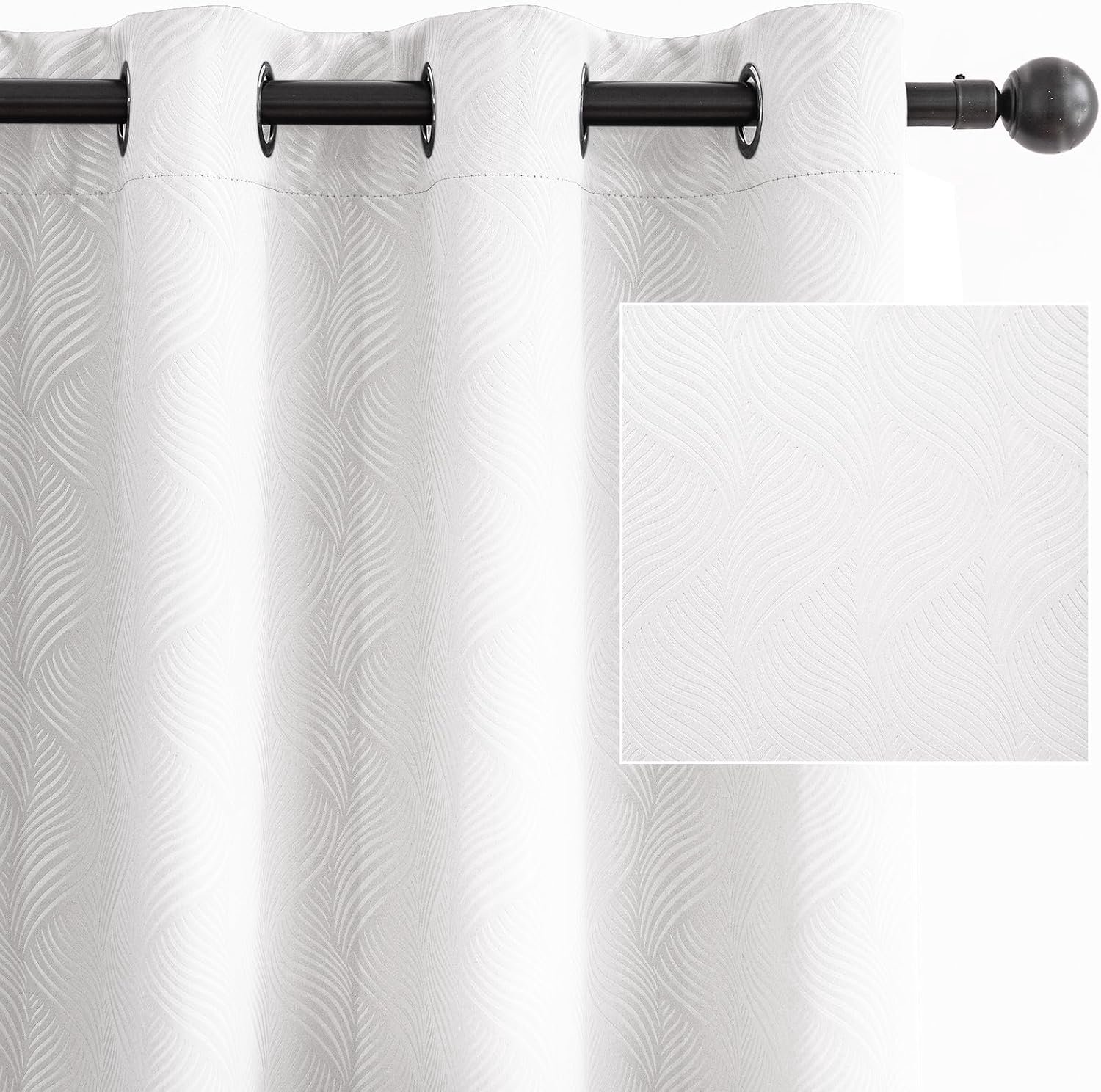 Gordijnen met ringen, set van 2, 140x200 cm