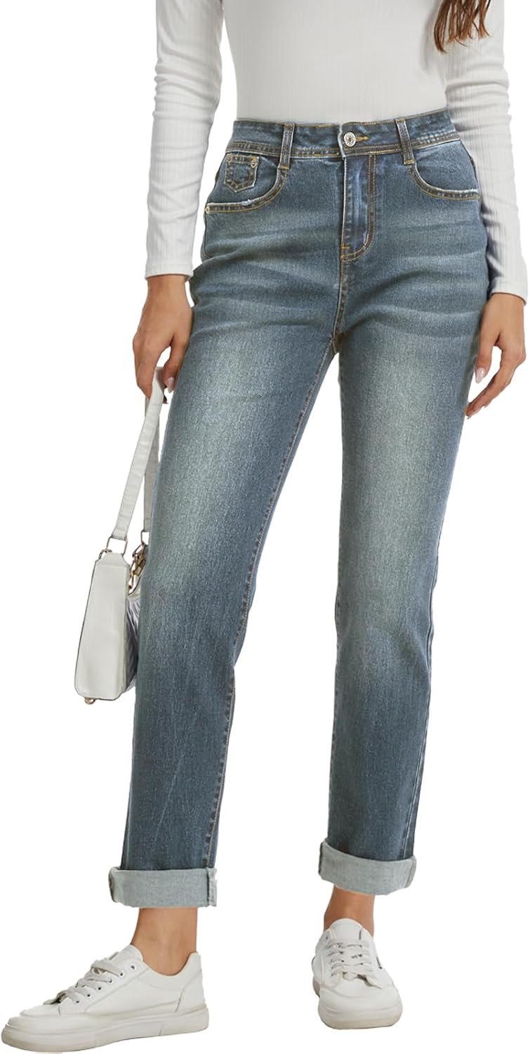 Jeans, mid-rise boyfriend model