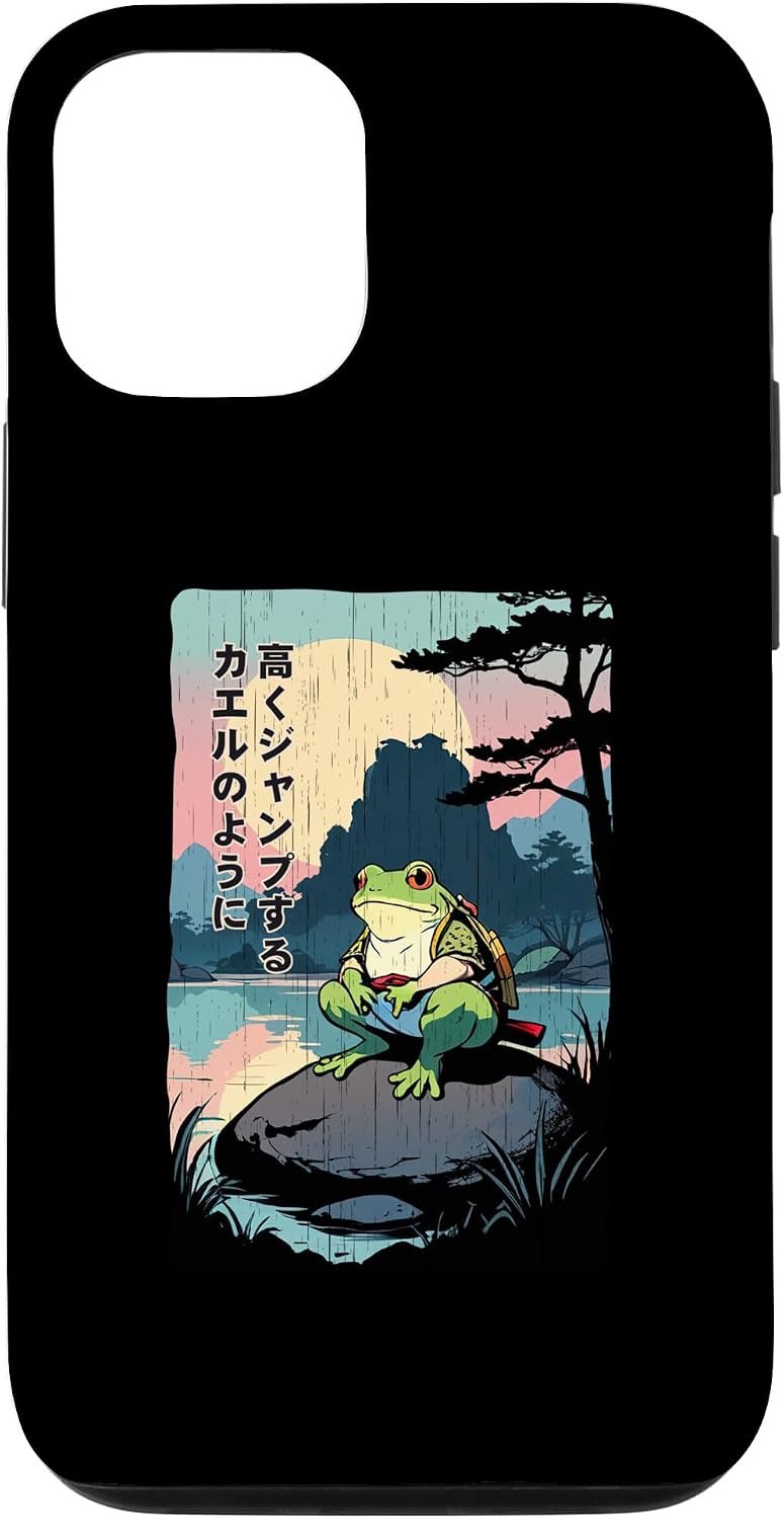 Huls voor iPhone 15 Pro met Japanse kikker print