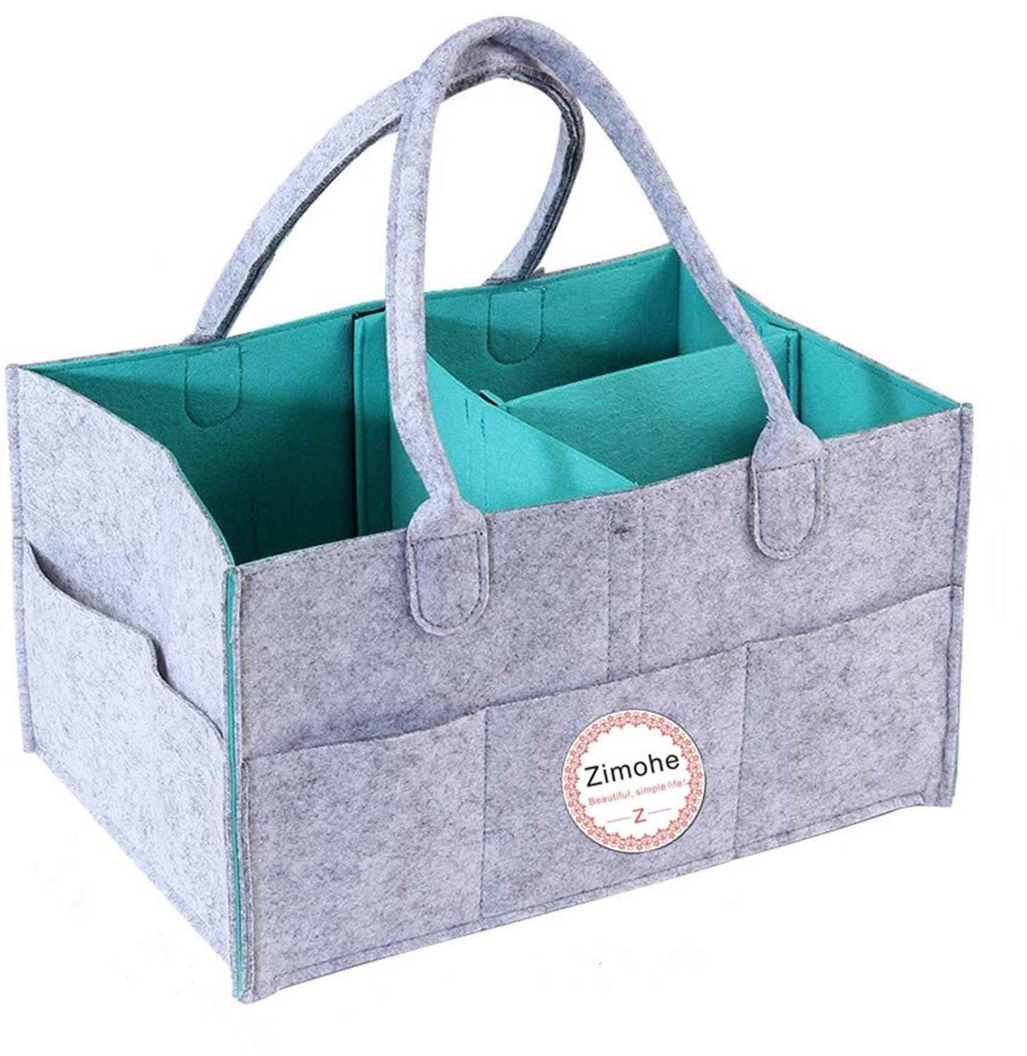 Baby Organizer - Vouwbare Opbergmand voor Luiers en Speelgoed - Turquoise