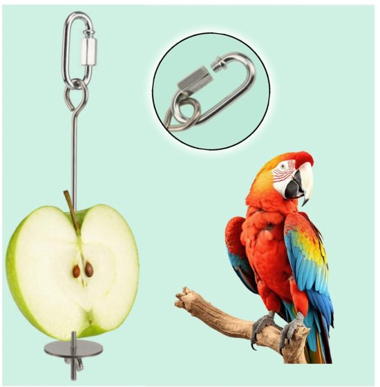 2 stuks roestvrijstalen vogelhouders voor groenten en fruit — afbeelding 3