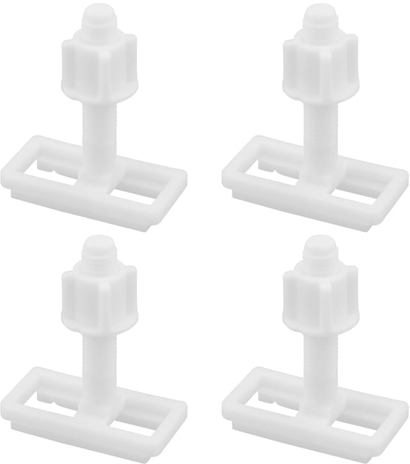 Toiletzitting Schroeven 8 Stuks - Vervangende Bouten - Plastic Moeren - Bevestigingsscharnieren - Eenvoudig te Installeren - Compact Ontwerp