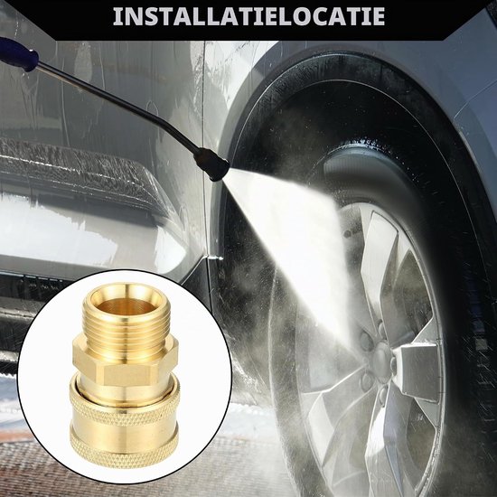 Hogedrukreiniger Koppeling 40mm - Messing - Universeel voor Auto - Duurzaam en Sterk - ServiceTopper — afbeelding 5
