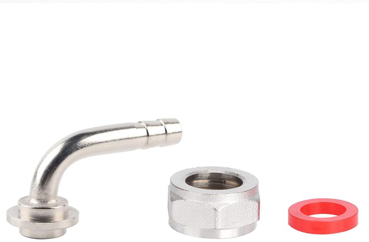 Bierkraan - Accessoires voor Brouwtap - Koper - Bierstaartstuk Elleboog 5/16 inch - Zeskantmoer - Goede Afdichting