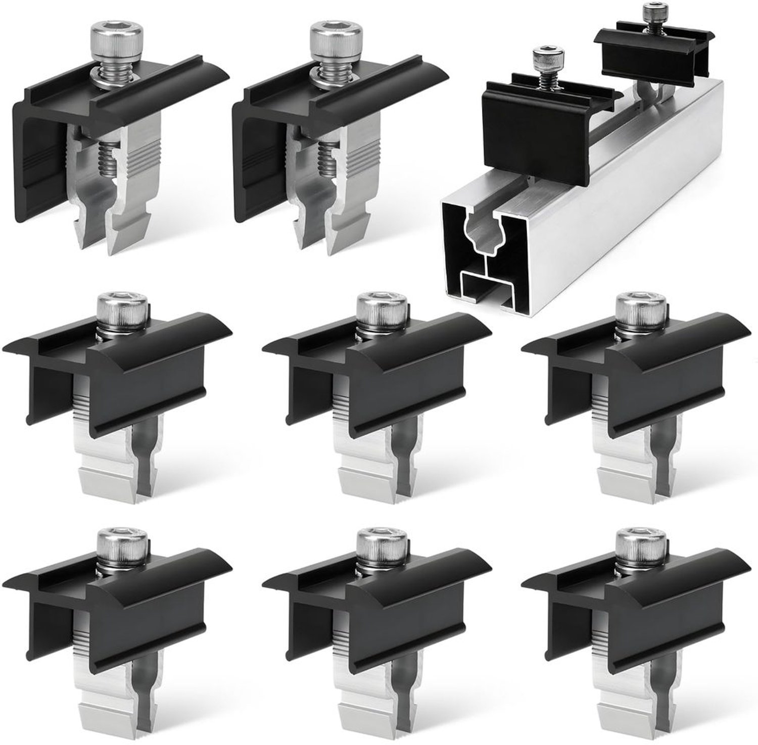 Set van 8 PV Klemmen voor Zonnepanelen