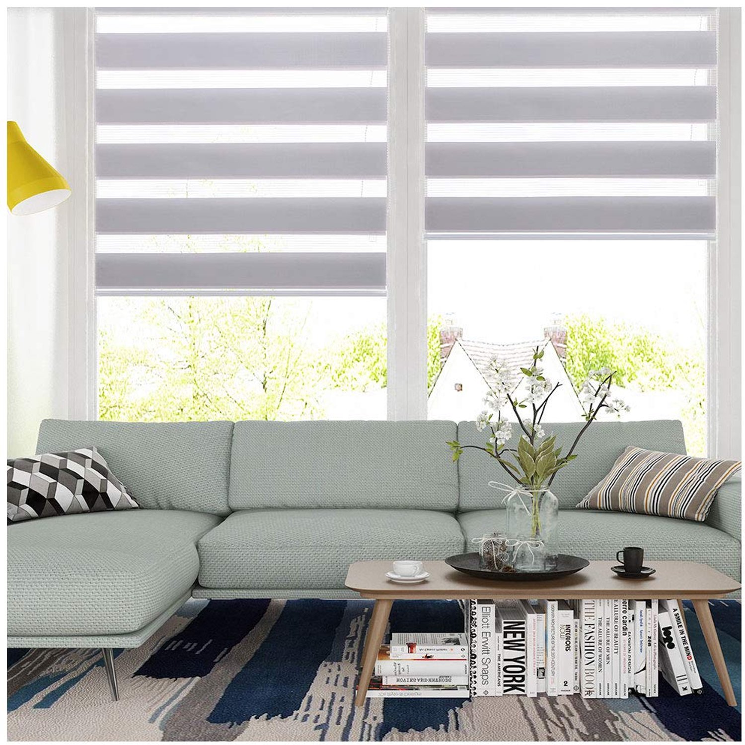 Zebra Rolgordijn - Dag en Nacht Gordijnen met Installatieaccessoires