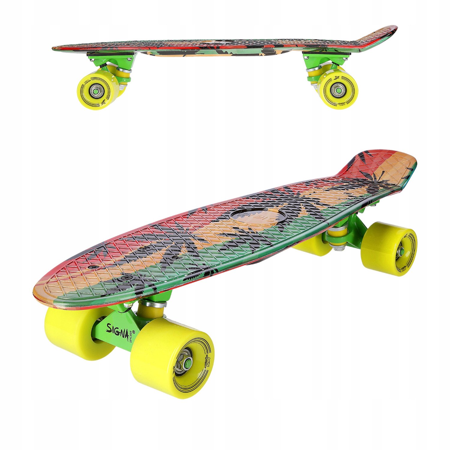 Pennyboard Reggae Art Signa ABEC-7 Sterk en Stijlvol Multicolor