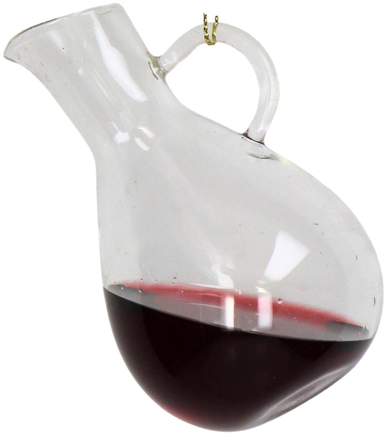 HD Collection Ornament kerstbal Wijnkaraf Glas Rood 10 cm HD Collection