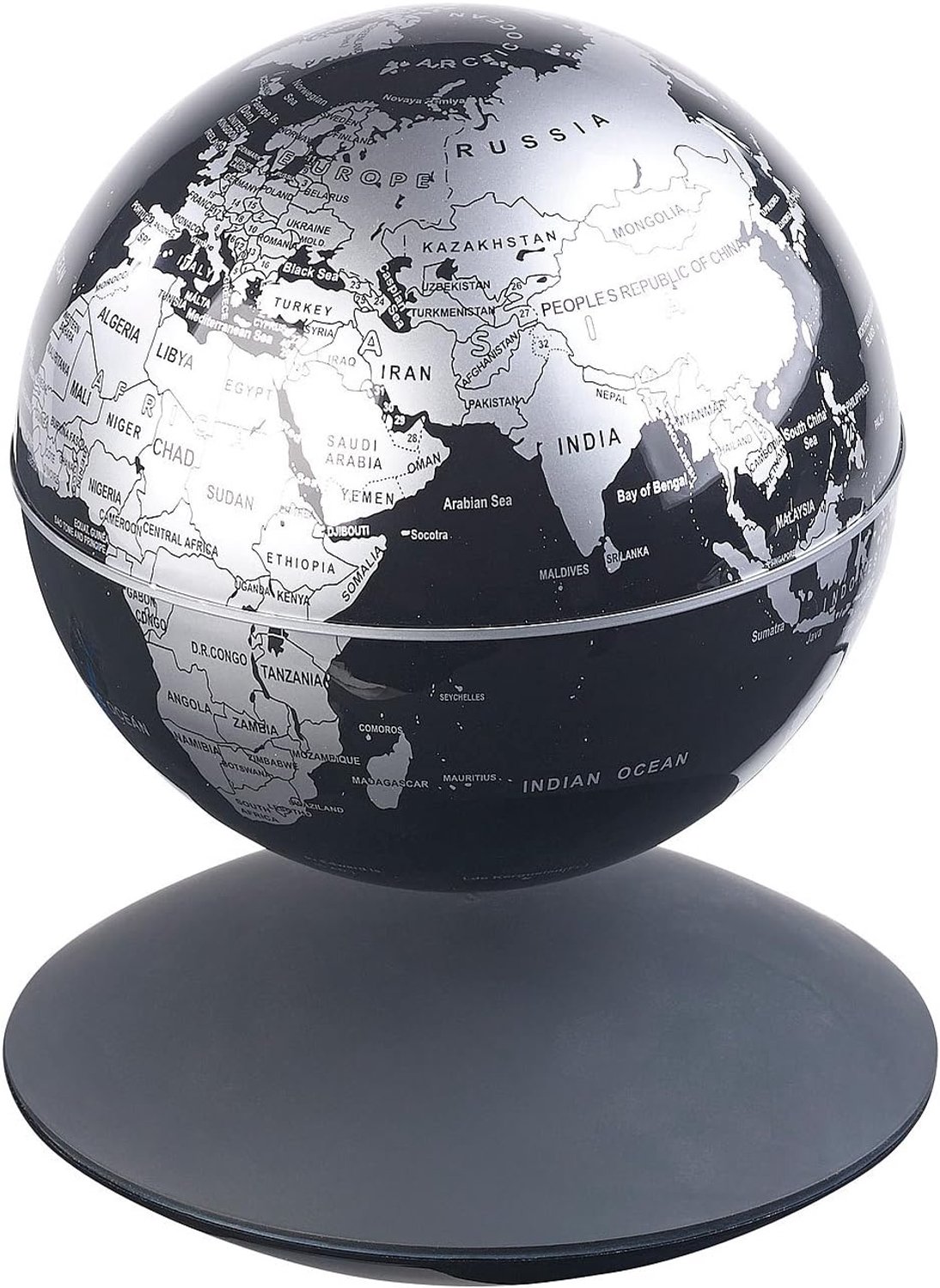 Magnetische globe met verlichte led-basis, Ø 14 cm