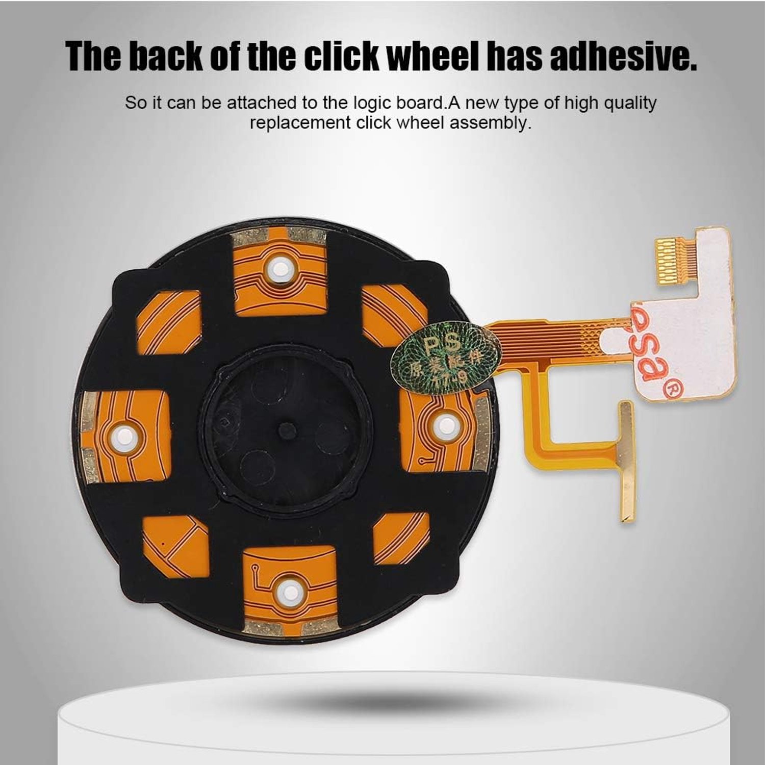 Clickwheel-kabelvervangingseenheid voor Video van de 5e Generatie, Eenvoudige Installatie voor Liefhebbers, ABS-materiaal, Zwart (Zwart)