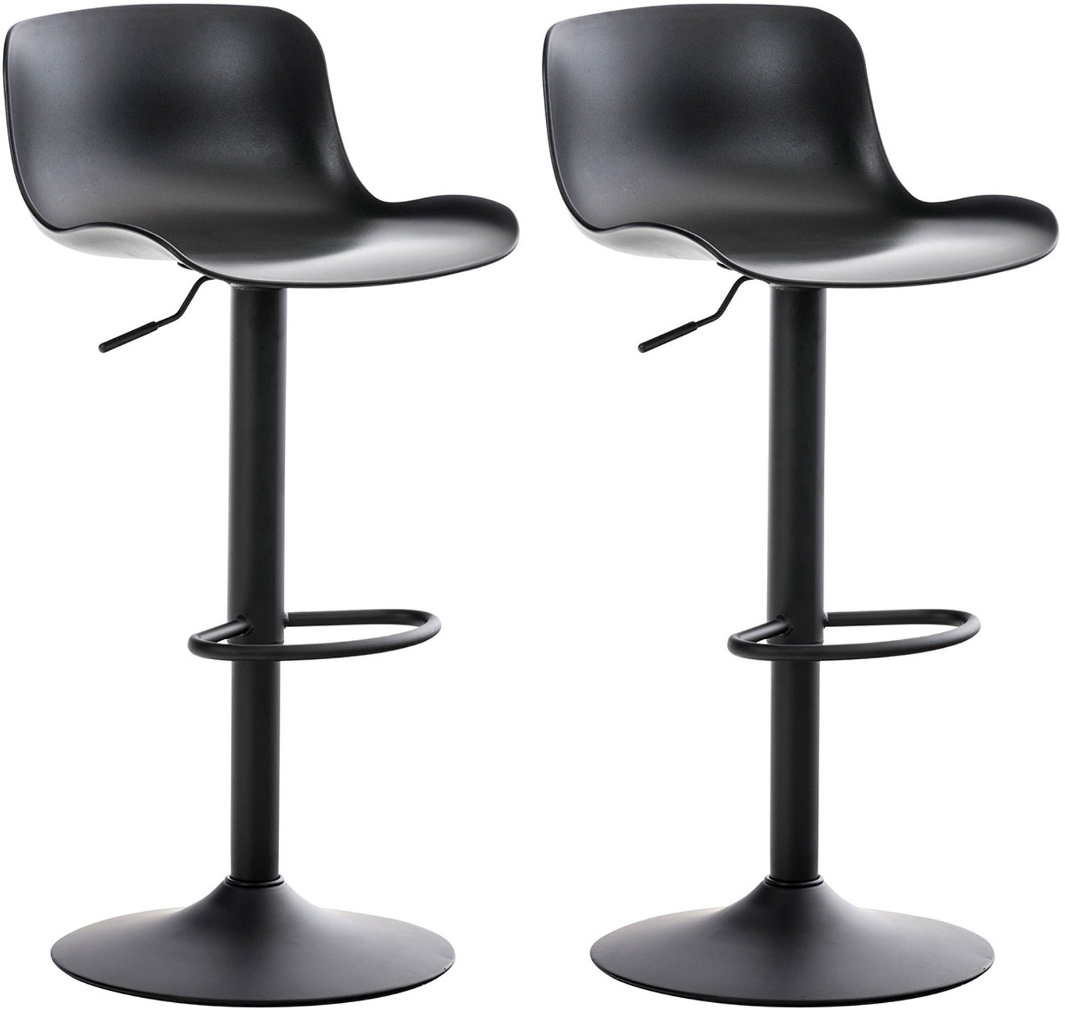 Luxe Comfort Barkruk - Set van 2 - Verstelbaar - Zwart