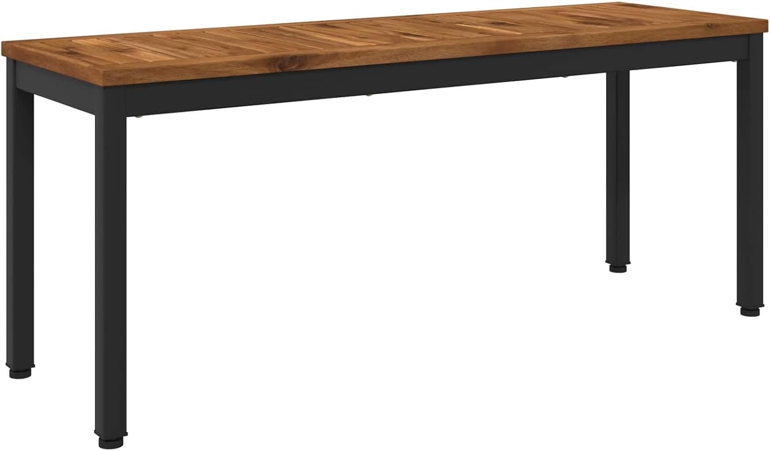 108,5 x 35 x 45 cm massief acaciahout verzinkt stalen poten