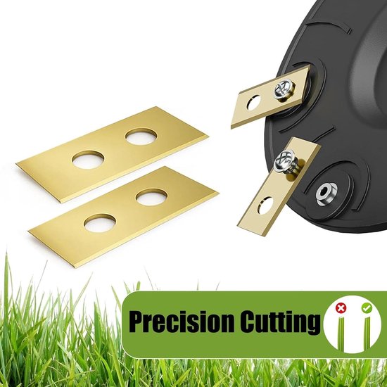36 Reservemesjes voor Mammotion Luba, Luba 2, Luba 3, Yuka, Luba Mini & Yuka Mini, 0,9 mm RVS met Titaniumcoating, met Schroeven, Onderleggers, Opbergdoos — afbeelding 4