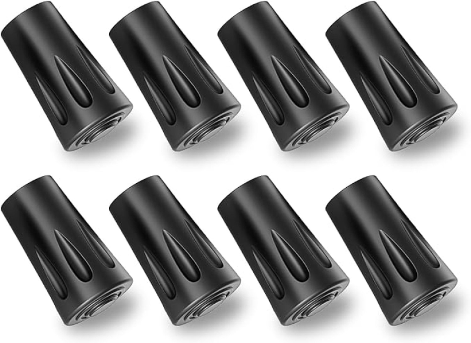 Arvion Trekkingstok Tips, 8 Stuks Antislip Rubberen Voeten met Metalen Kern, 11 mm