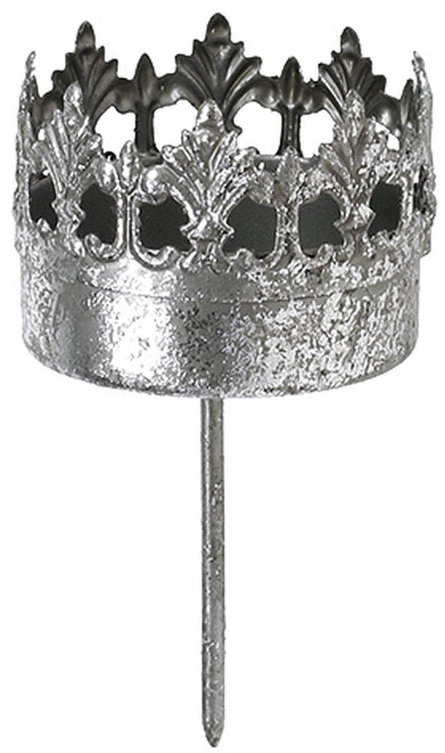 posiwio Kaarsenhouder antiek zilver theelichthouder Ø5cm H10cm 4 stuks