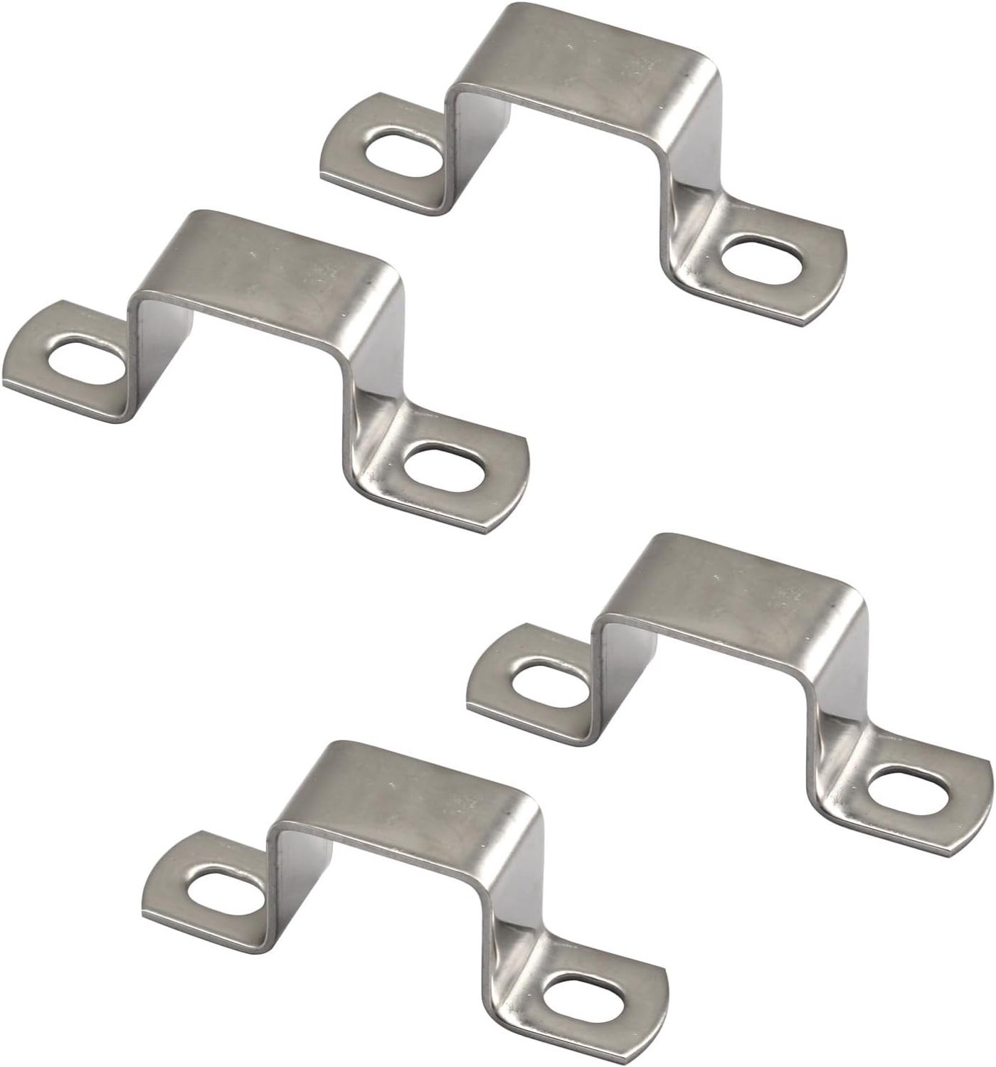 Set van 4 vierkante slangklemmen van 60x60mm - RVS U-vormige steunen, buisklemmen en kabelbeugels voor stevige bevestiging