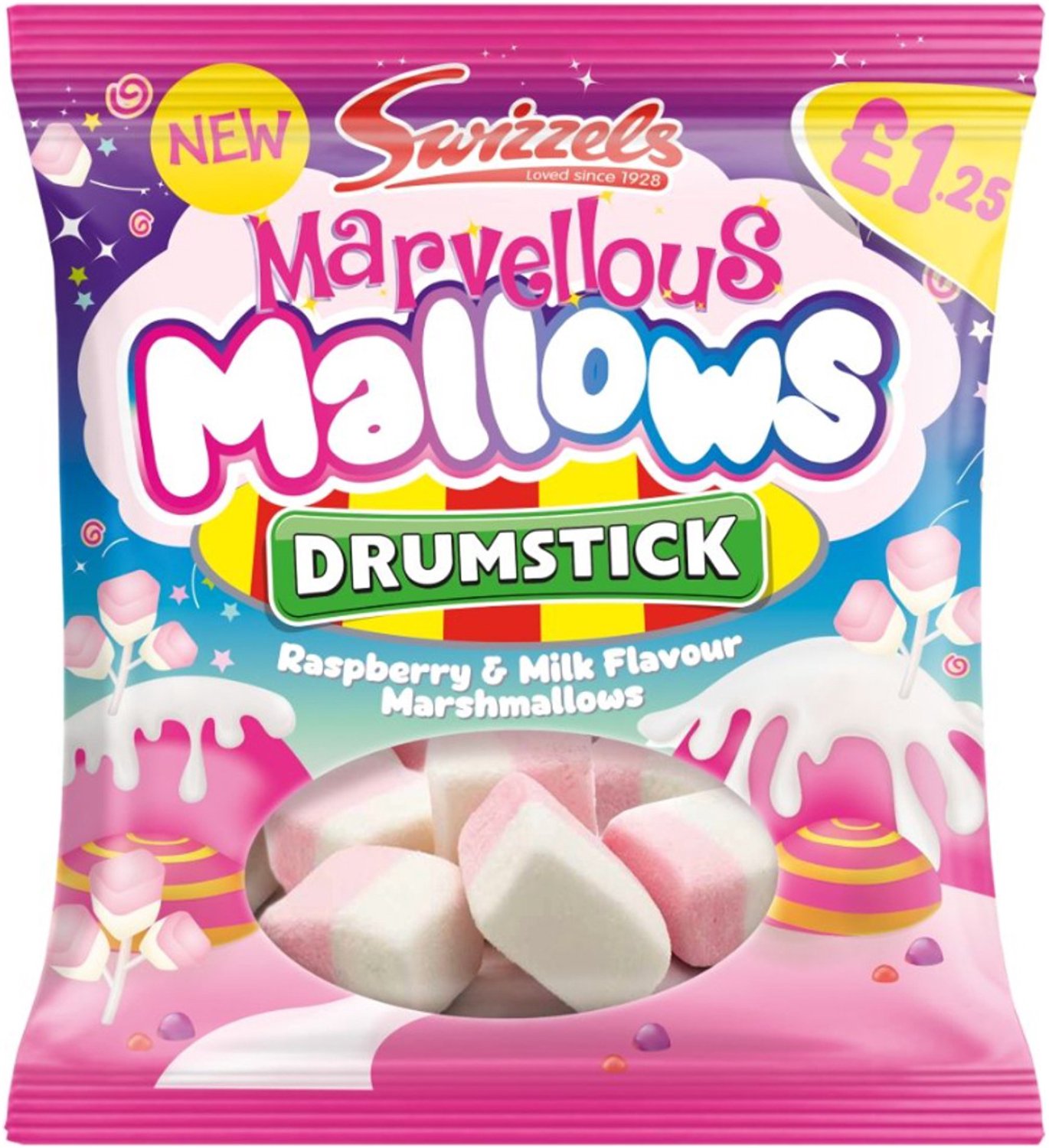 Swizzels Drumstick Marvellous Mallows (12 x 100g)
