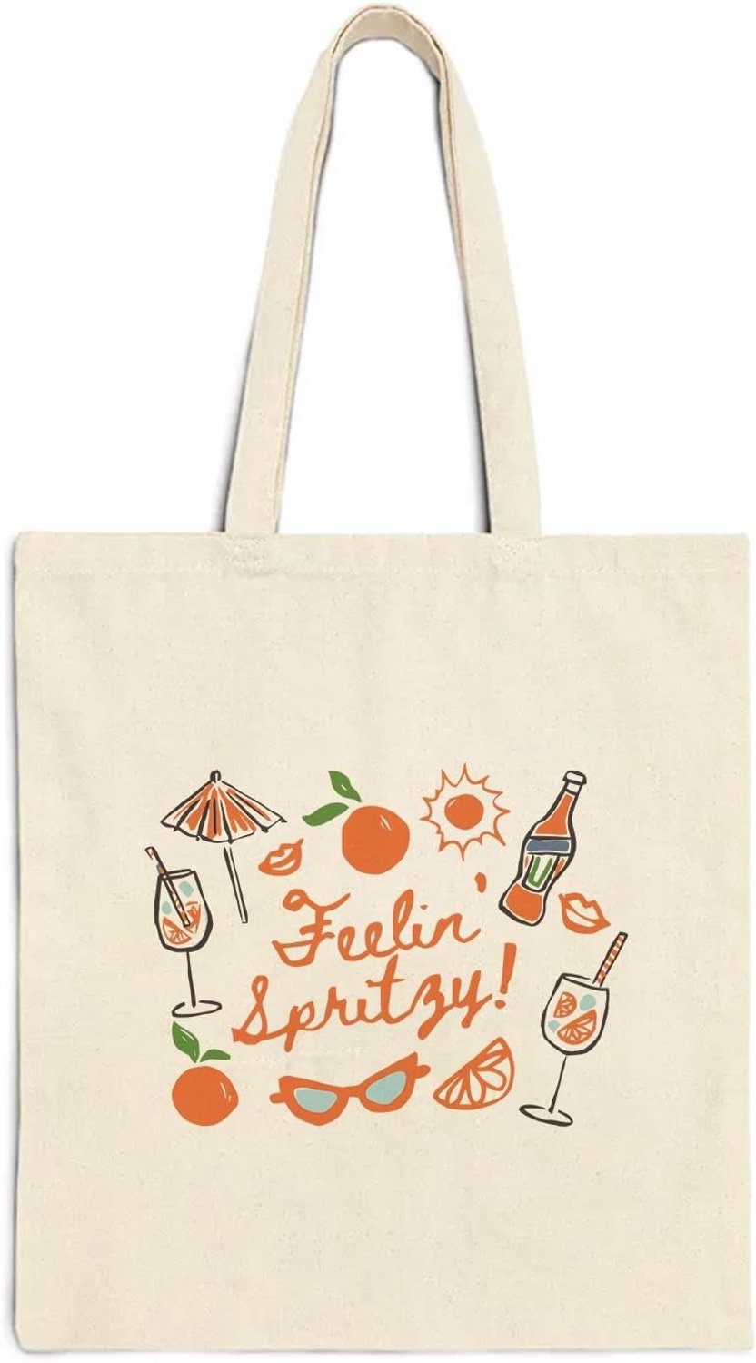Jutebeutel voor Aperol Spritz, perfect voor een dagje uit, als cadeau of voor een feestje, trendy en praktisch