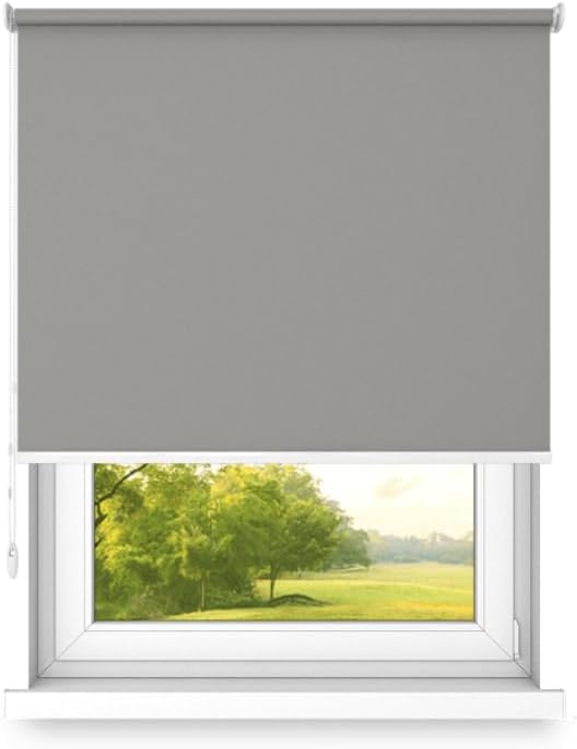 Verduisteringsrolgordijn Vrijhangend rolgordijn zonder cassettemuur of plafondmontage UV-bescherming Thermische eigenschappen Solide 160x300 cm Kardemom - links