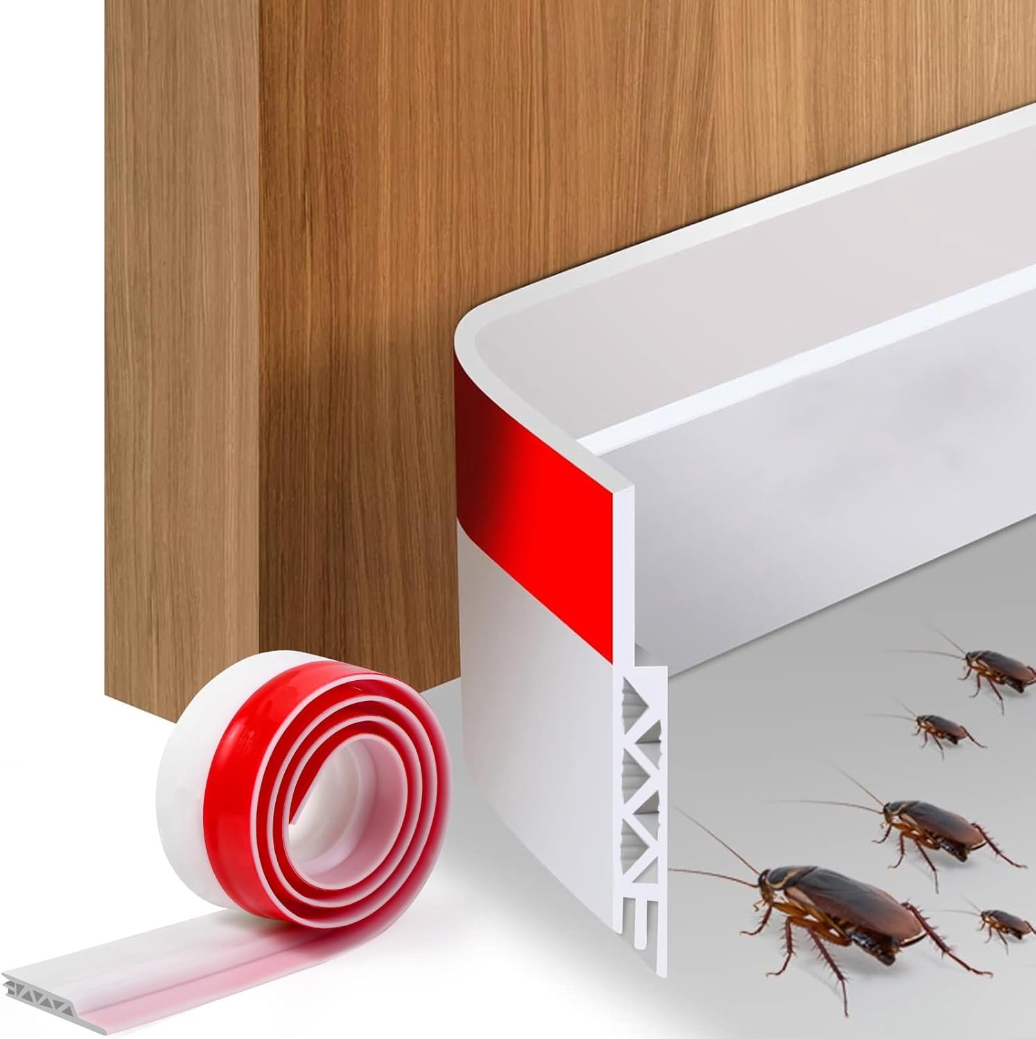 Deurklinkafdichting Wit 100cm x 5cm - Geluid & Tochtvrij