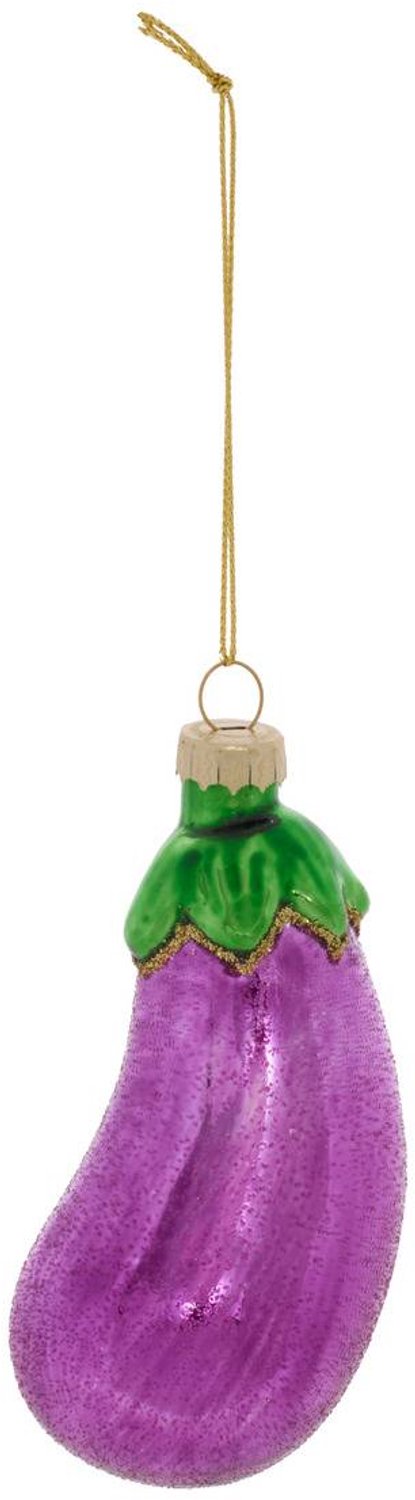Feeric lights & Christmas Auberginekleurige dennenboomhanger van paars glas, 9 cm Violet