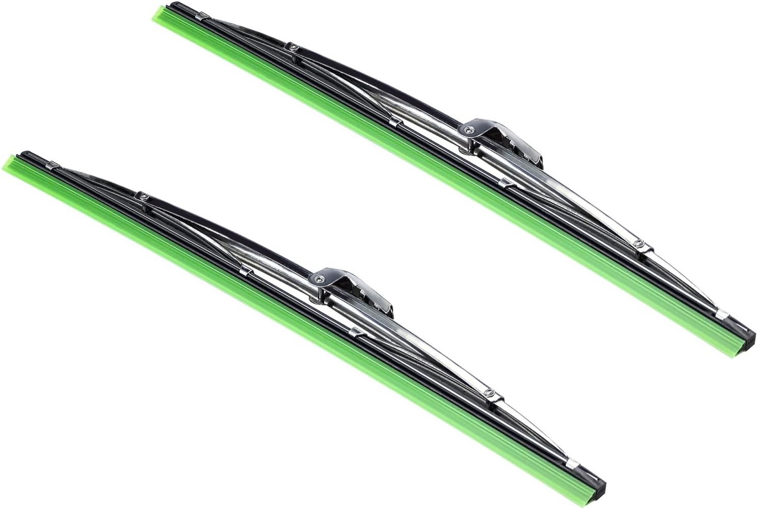 Roestvrijstalen Ruitenwisser Set van 30 cm, Gepolijst en Universeel voor Klassieke en Vintage Auto's, Duurzaam en Roestvrijvrij