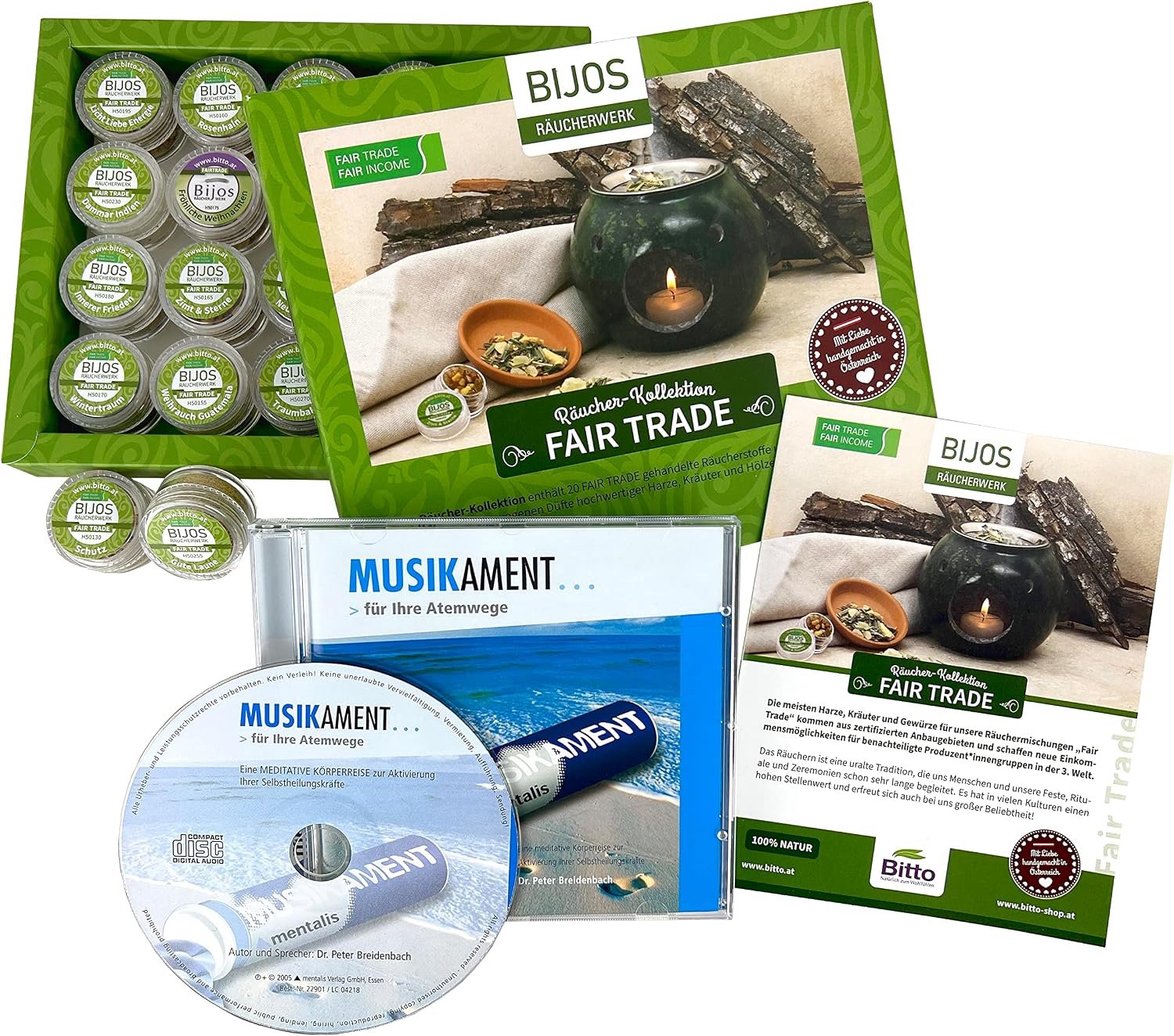 Merkloos Rookwaren Assortiment Box met 20 Geuren & Relax CD