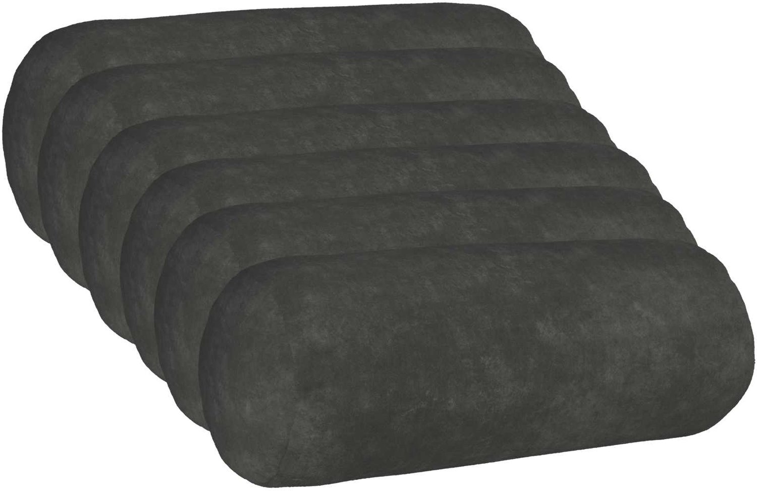 vidaXL Dekenkussen - 6 - st - HEERLEN - Antraciet - Diam. - 15 - x - 40 - cm