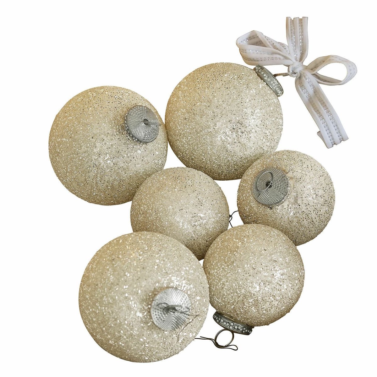 LOBERON Set kerstballen set van 6 Shariz goudkleurig