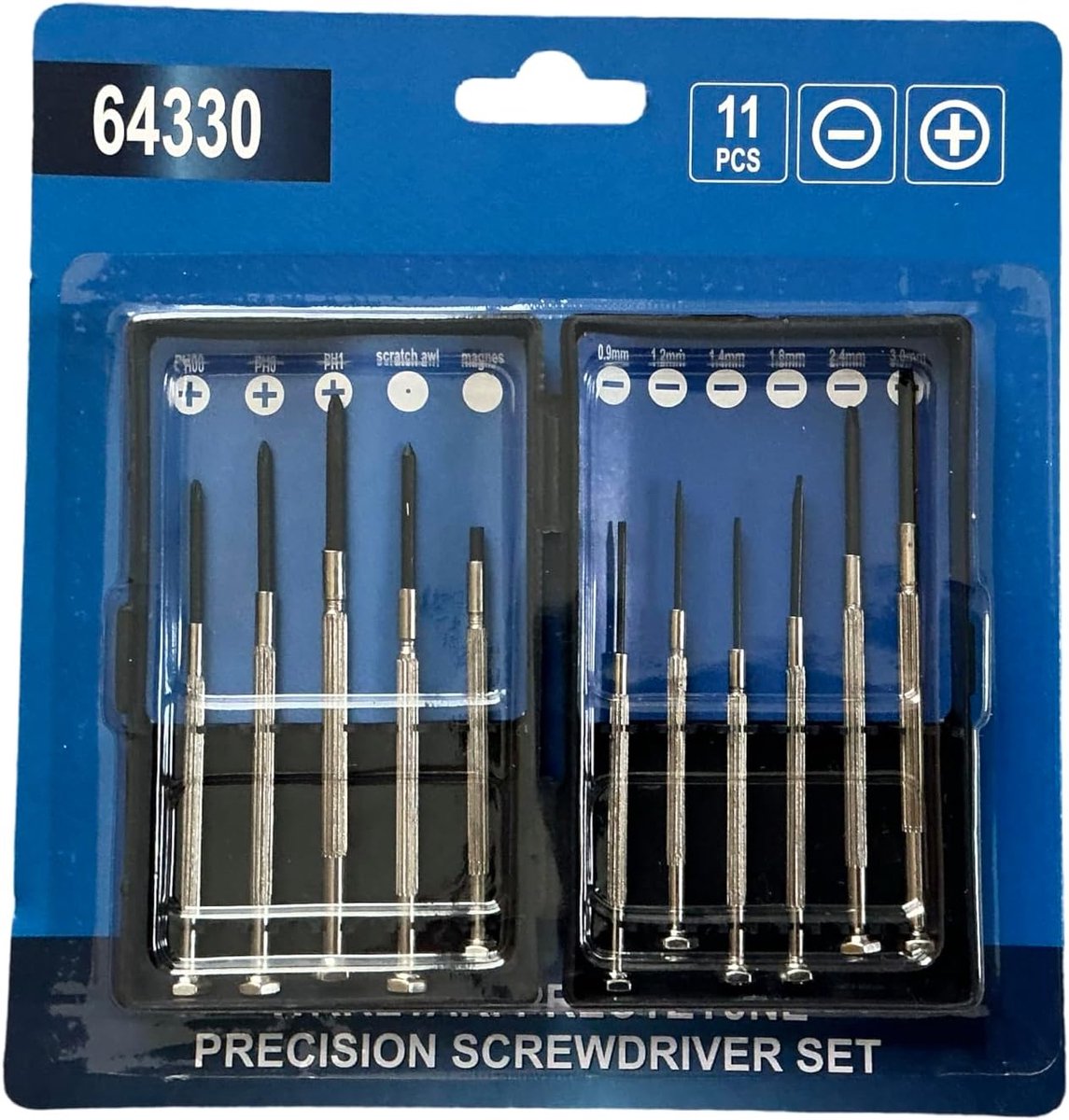 SnelShoppen - Mini Schroevendraaierset voor Brillen, Horloges en Elektronica - 11 Stuks - Precisie Schroevendraaiers - Goed Grip Ontwerp