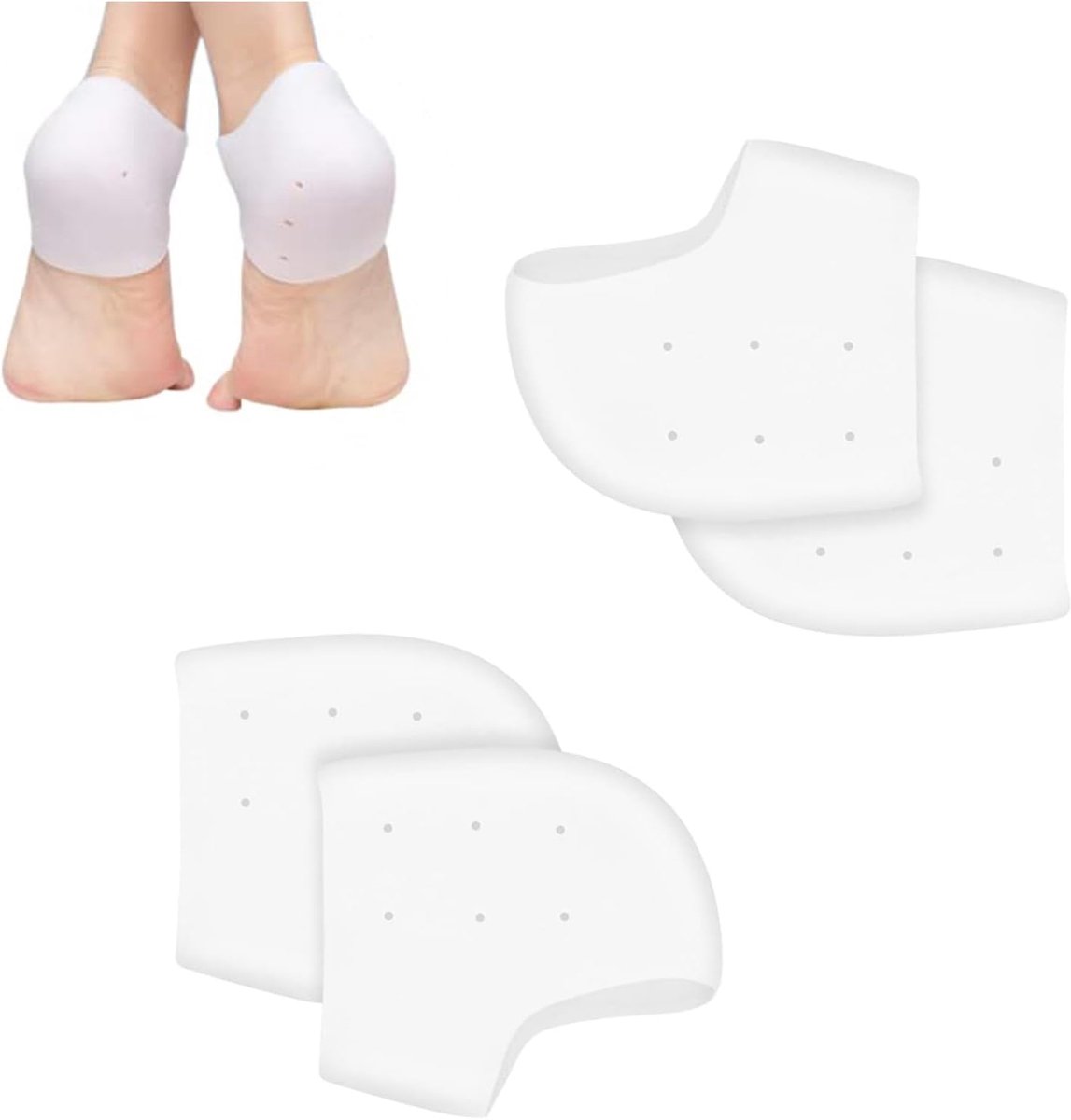 Heel Protectors, Silicone Pads, 4 Pieces Heel Protectors, Heel Protection, Silicone Gel Heel Cushion, Shoe, Heel - ShopVlot