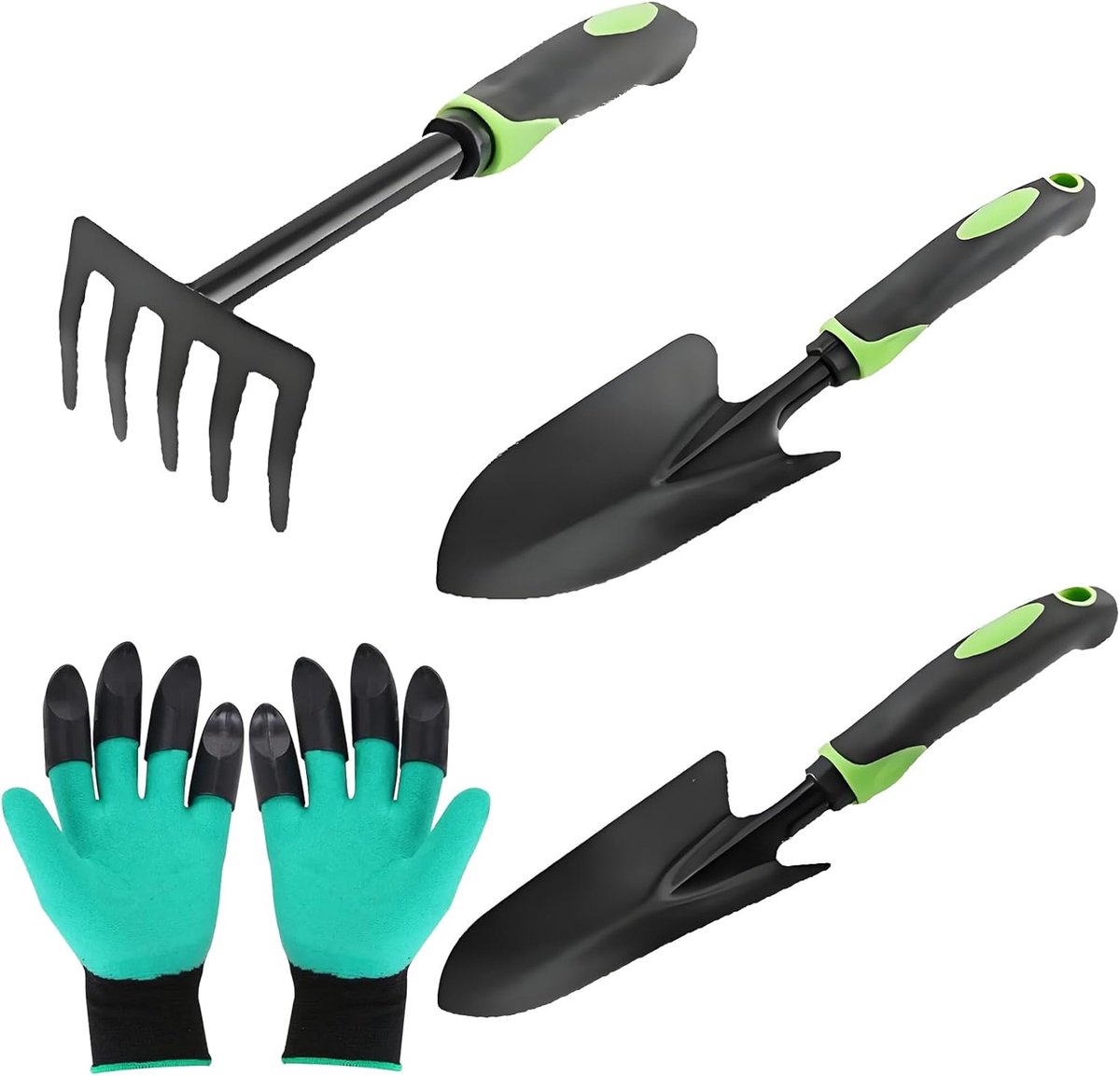 Tuinschopset 4-delig - Robuust ijzer - Inclusief handschoenen - Ideaal voor tuinieren - ShopVlot
