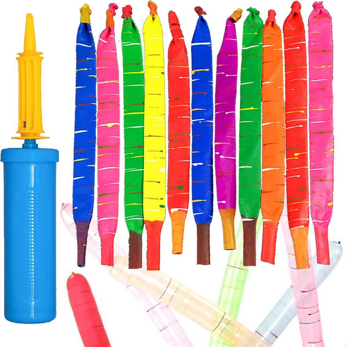 Rocket Ballonnen Set 200 Stuks - Kleurige Latex Ballonnen - Met Pomp - Perfect voor Feesten - SnelShoppen