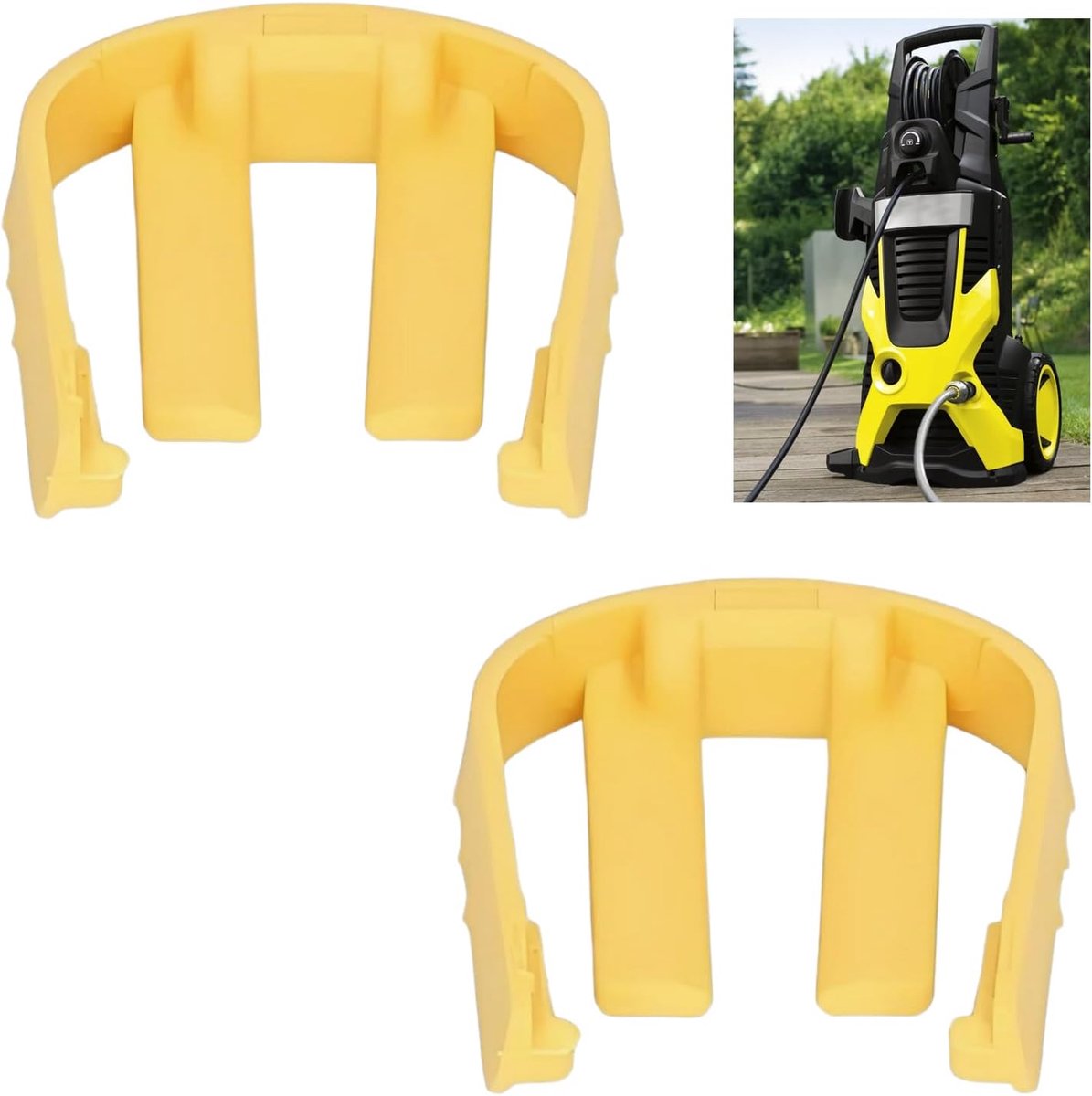 2 stuks snelkoppelingen voor wasmachine auto, duurzaam reserveonderdeel met C-sluitclip, auto C-clip vervanging compatibel met K2 K3 K7 (geel)