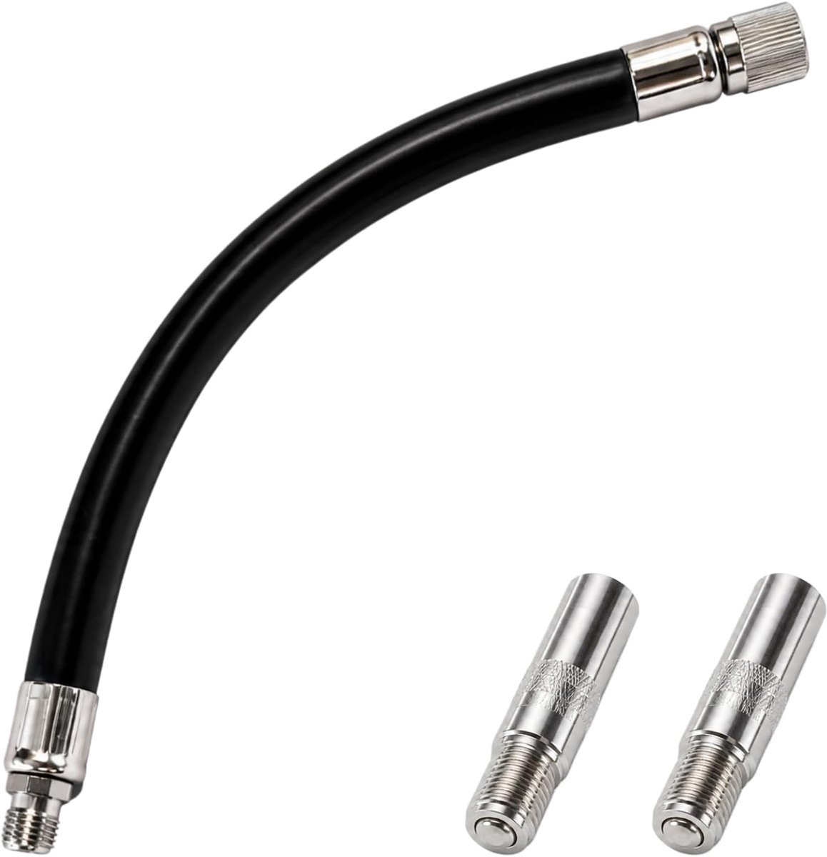 3 Stuks Ventielverlenging 39 mm, Bandenventielverlenging Met Rubberen Slang 160 mm, Ventieladapter Voor Eenvoudiger Oppompen