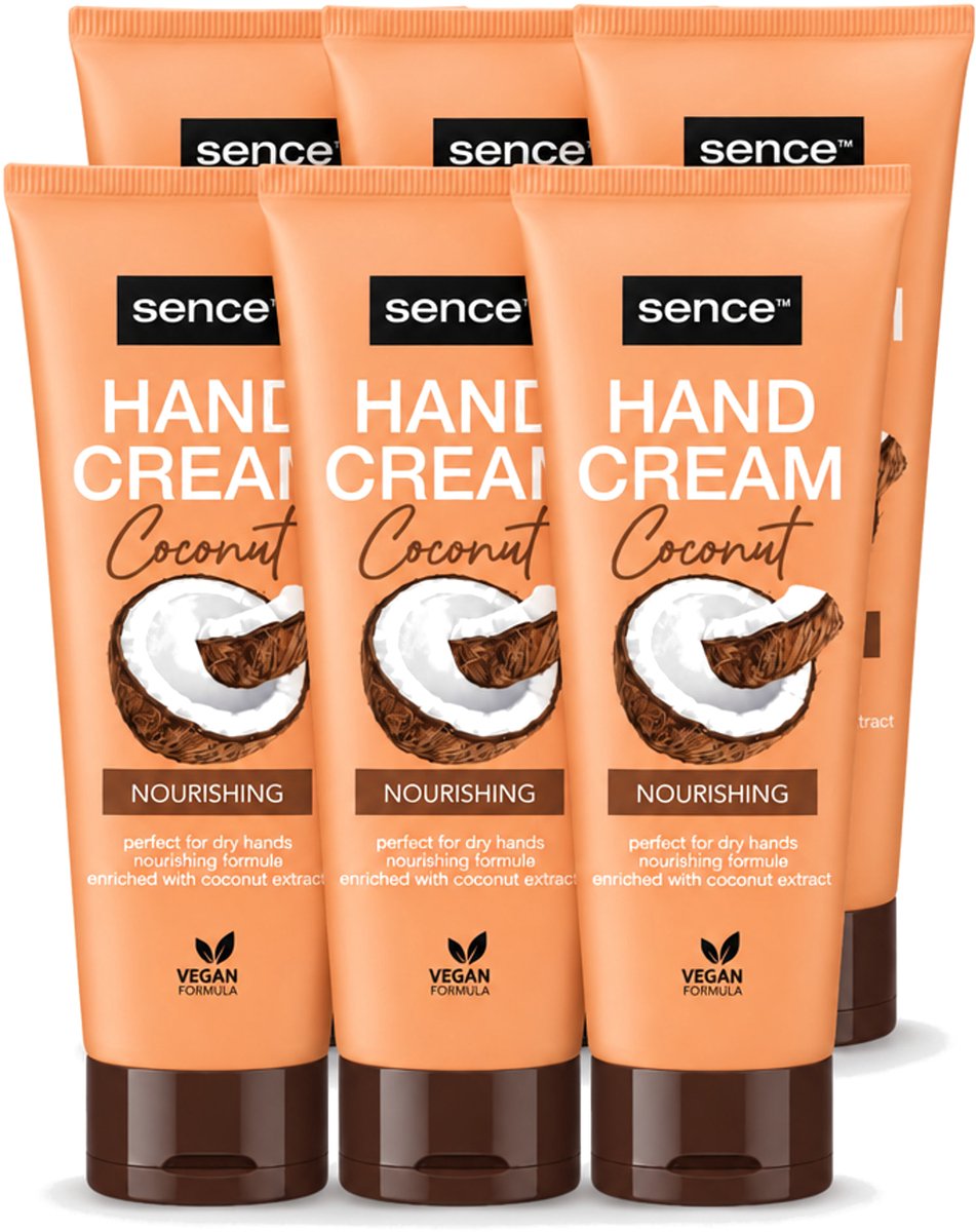 6 x Sence – Handcrème – Coconut Nourishing – 75 ml - Voordeelverpakking - 6 stuks