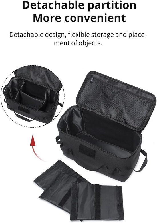 Draagbare Opbergzak voor Gasflessen en Kookgerei, Ideaal voor Kamperen, Picknicken en Barbecueën, Khaki, Handige Tote Bag — afbeelding 5