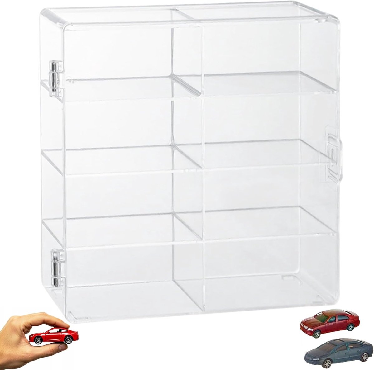 8 PCS delige Model Car Display Kabinet, Stofdichte en ordentlijke opslag, 1:32 schaal Car Display Case voor - ShopVlot