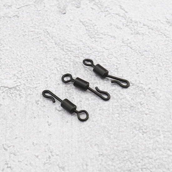 Allecto - Anti Tangle Mouwen - Quick Change Swivels - 40 stuks - Donkergroen en Zwart - Karper Vissen Accessoires - Ideaal voor Katrol Rigs en Ru van Allecto — afbeelding 2