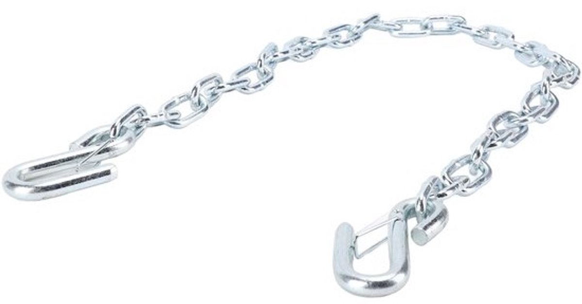 Solidchoice - Veiligheidsketting voor aanhangwagens - met S-haak - 1 m