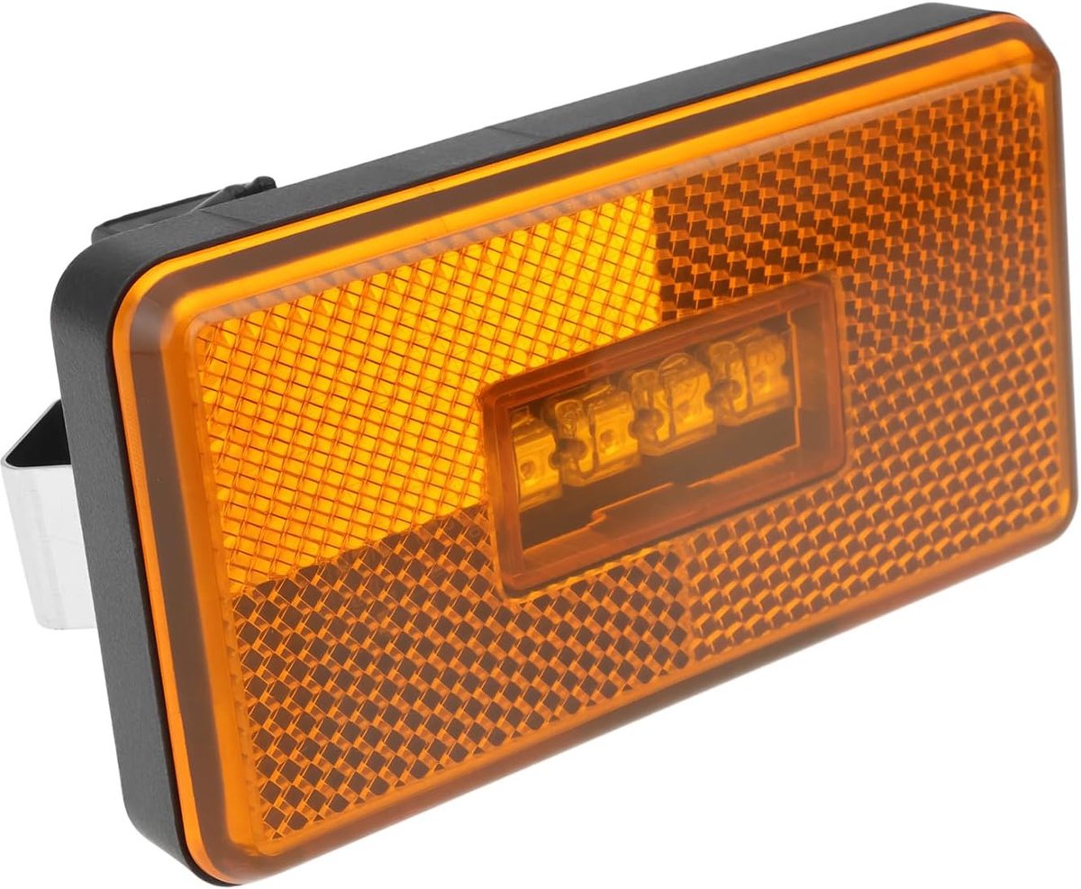 Marker Lamp 24V 2 Pin 4 LED Amber Compatibel met Scania Vervang OEM 1446359 1737413 2000390