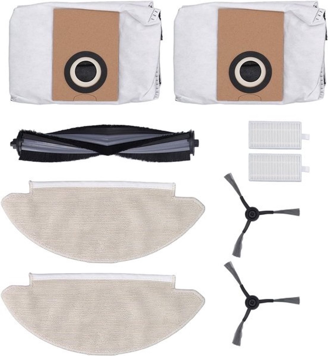 ONF3 - Accessoireset voor stofzuiger - Robotstofzuiger VIOMI Alpha 2 Pro - Hoofdborstel - Zijborstels - Filters - Mokken - Stofzuigerzakken - Geschi...