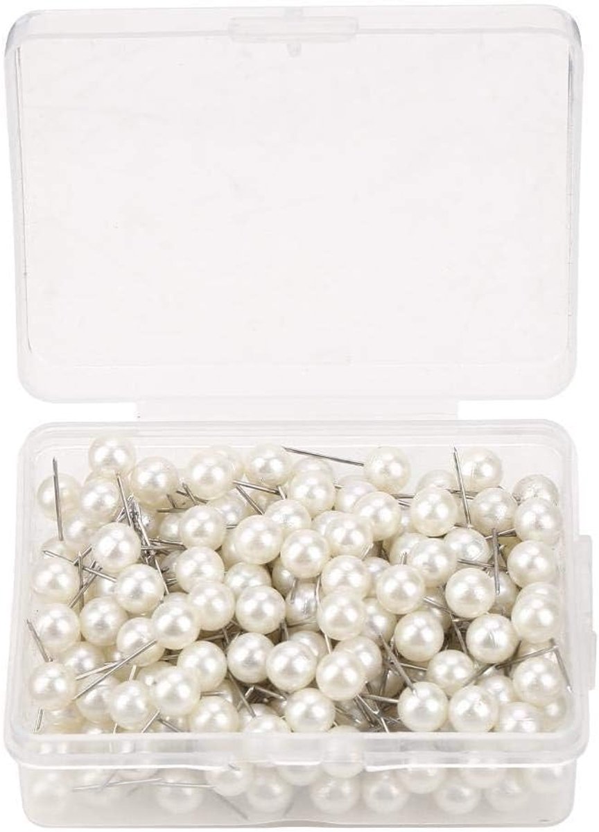 Tacks Push Pins Ronde Plastic Head Tacks Pushpin Markering Thumbtacks Pins voor Cork Board Notice Board Bulletin Board Stof Markering (Wit)