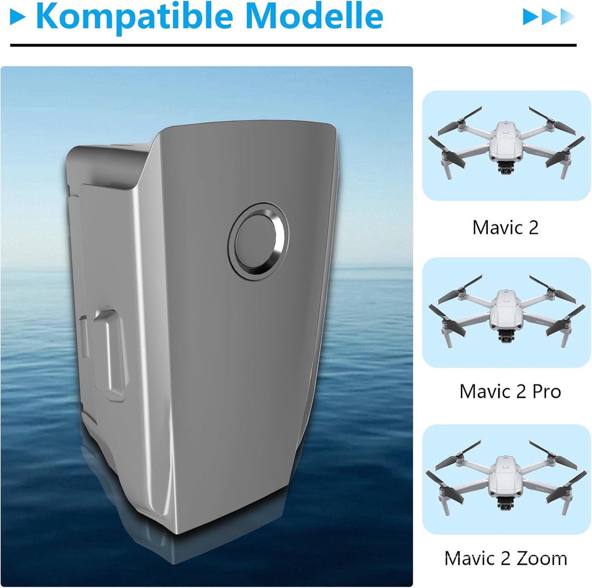 2 Pro accu, 3850 mAh 15,4 V intelligente vliegaccu voor DJI Mavic 2 Pro, Mavic 2 Zoom, Mavic 2 Enterprise Advance (31 min Max vlucht) – foto 2