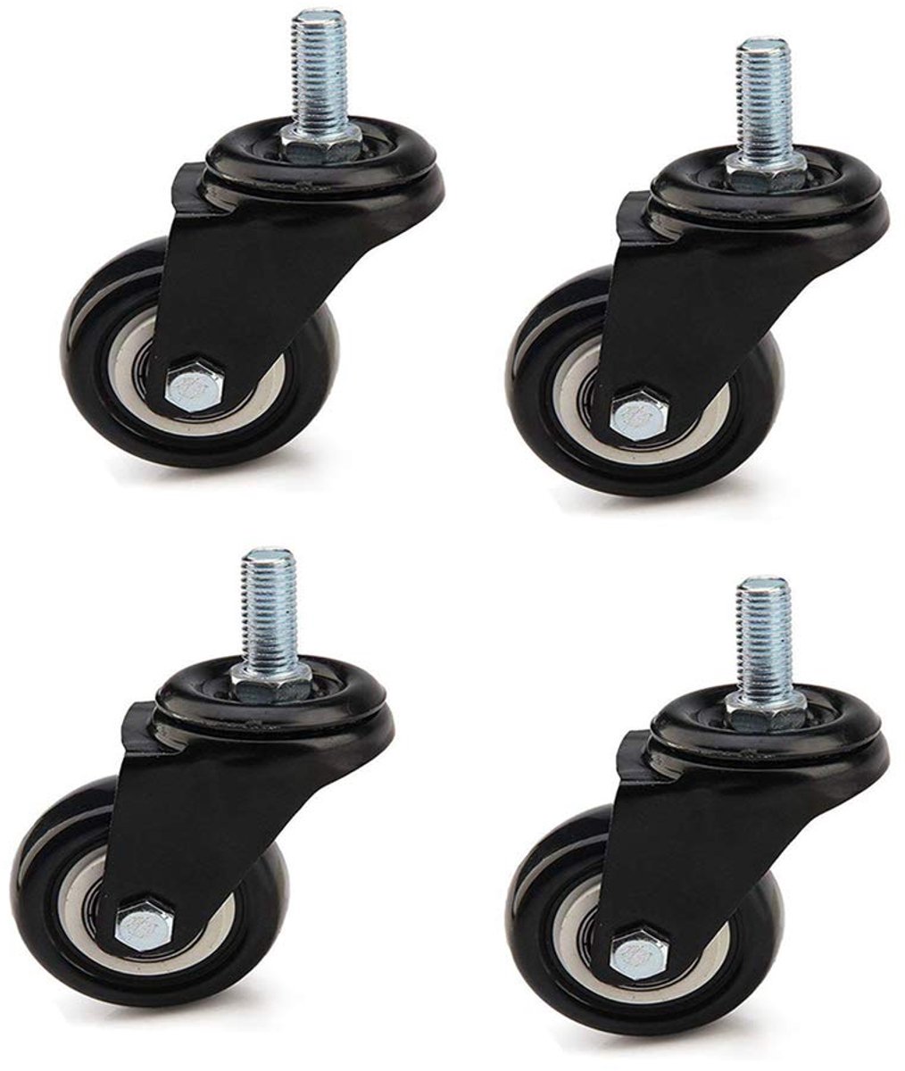 4 Rolls for Furniture Transport Rollers Set Casters Heavy Duty Wheels Wheels for Pallet Furniture Furniture Castors - ShopVlot