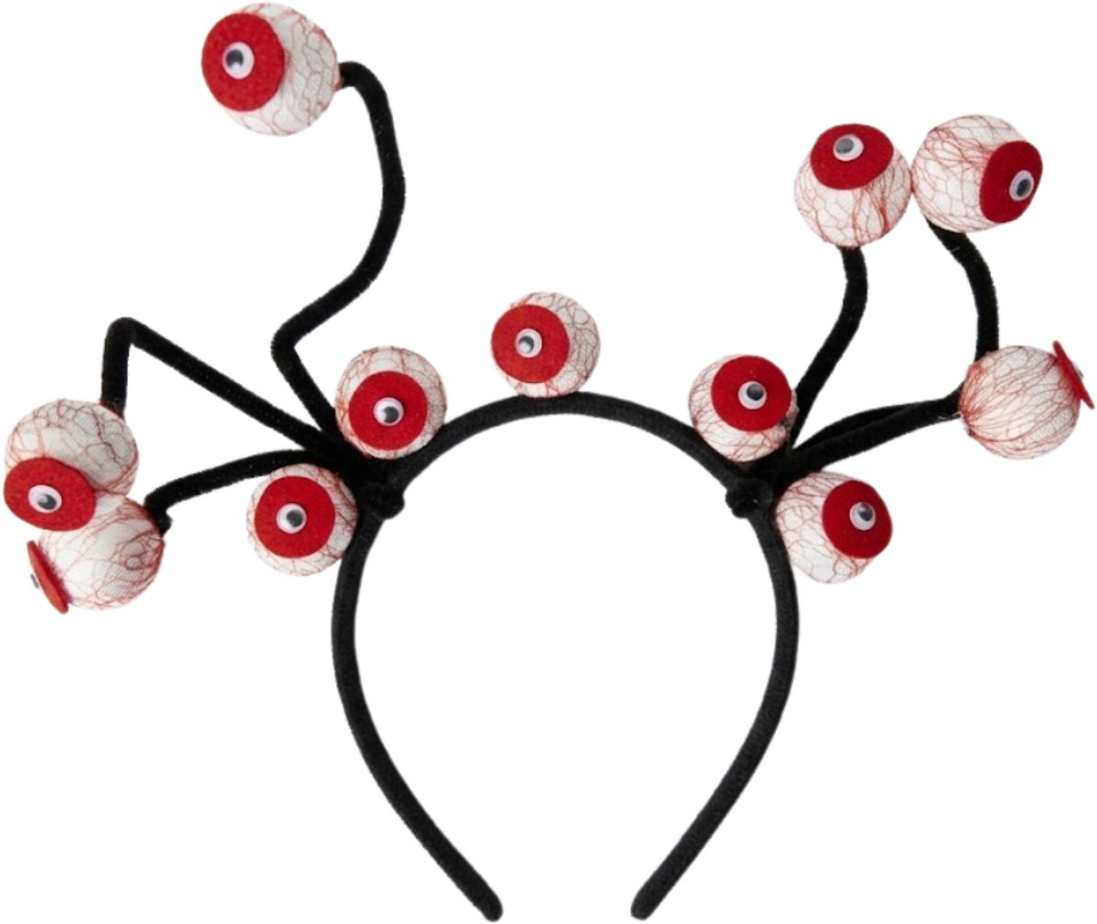 Griezelige Halloween Diadeem met Wiebelende Oogballen