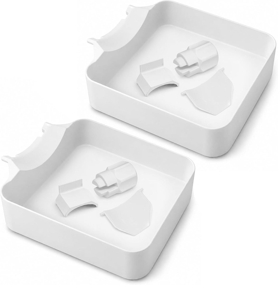 Wasmachine Tray Set van 2 Stuks, Universele Watercollector voor Voorladers, Voorkom Vloerlekken in Huis, Kelder en Camper, Ideaal voor Huiseigenaren