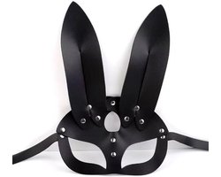 Cosplay masker - Konijn masker - Bunny harnas - Cosplay accessoire - Sexy masker - Sexy harnas - Bunny cosplay harness - Zwart - PU leer - Jonyx