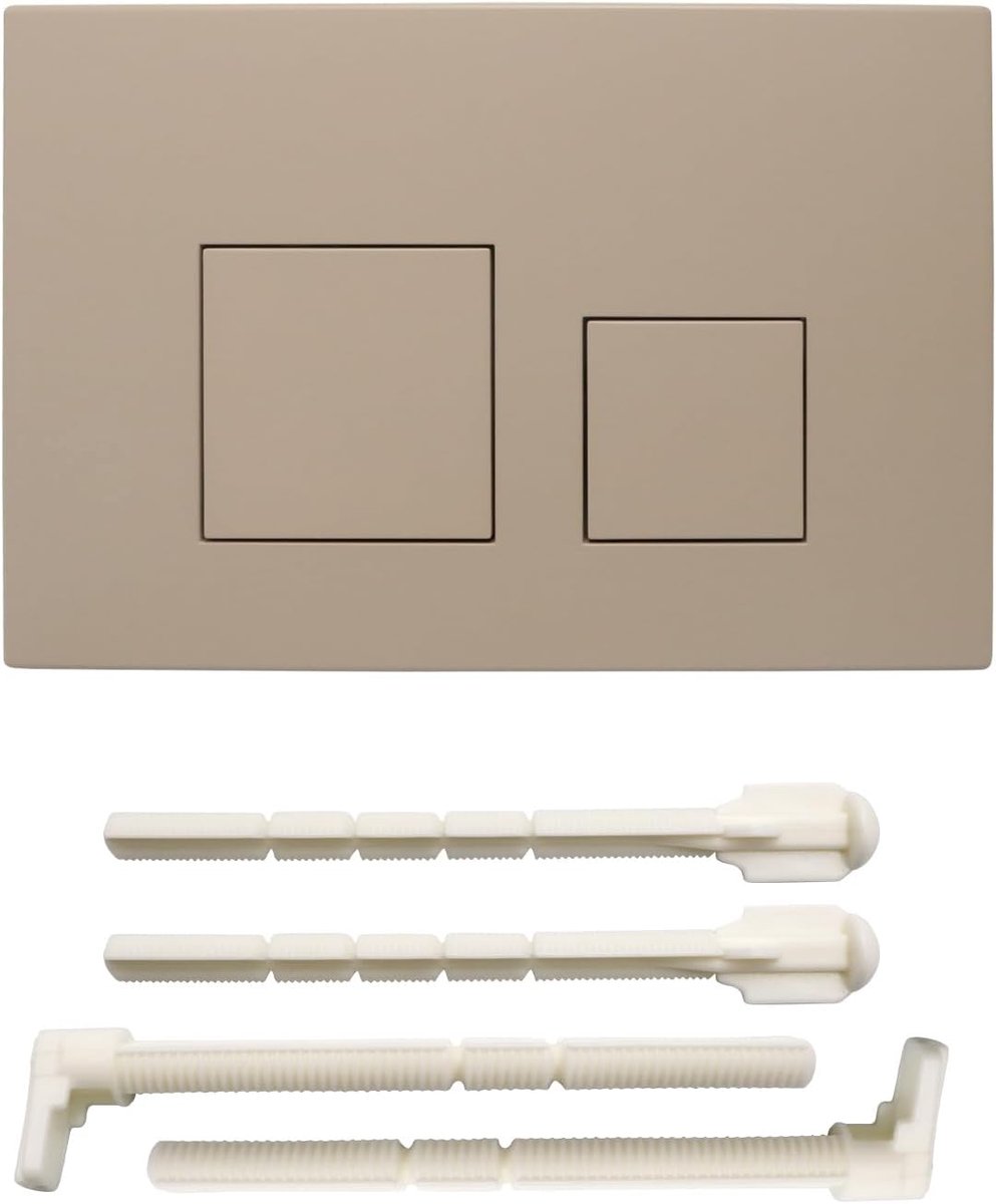 Bedieningspaneel voor WC Compatibel met Geberit sigma01 sigma10 sigma20 sigma21 sigma30 sigma50 sigma60 Bedieningspaneel kunststof kunstplastic voor 2-hoeveelheids-spoeling (Khaki)